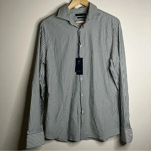 NWT MNG Man Super Slim Fit Striped Button down Shirt